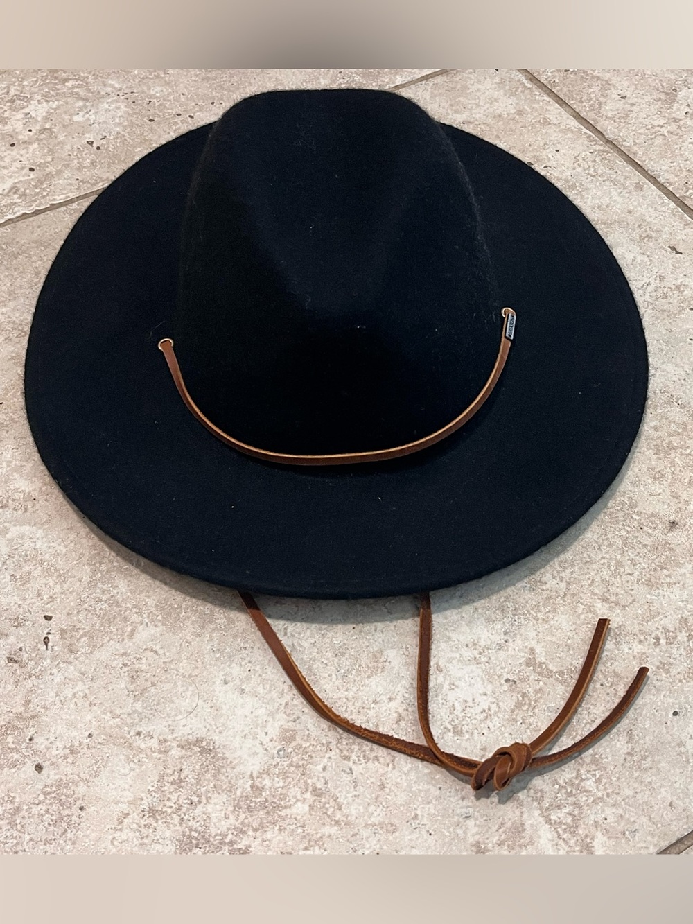 Brixton Black 100% Wool Felt Field Hat Size M 7.25 inch 7 1/4 WOW EUC Worn 1X